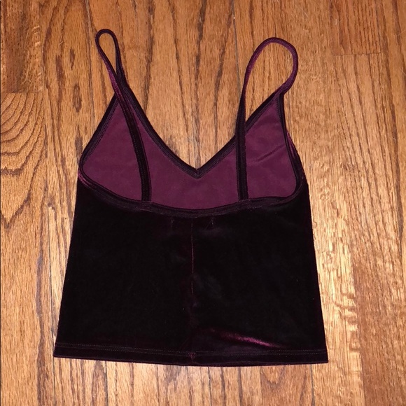 NWOT Brandy Melville velvet crop top - Picture 5 of 5